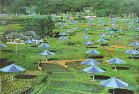 Christo, The Umbrellas, Japan - USA, 1984-91, Ibaraki, Japan Site, 1991,...