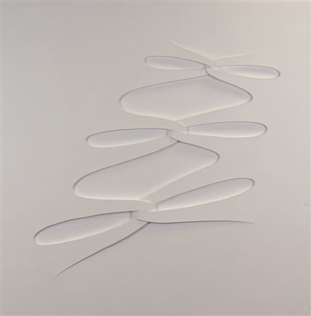 Tiziano Sgarbossa, Nodi, 2015, estrusione su tela - acrilico, cm. 100x100,...