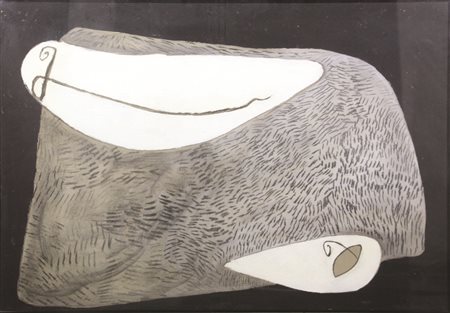 Angelo Casciello, Senza titolo, 1982, olio su cartone, cm. 72x102, firmato e...