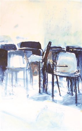 Ignoto, Senza titolo, 2007, tecnica mista su carta, cm. 150x100, firma non...