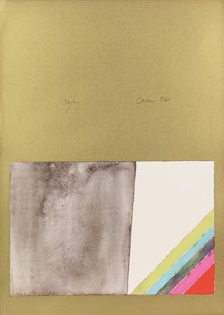 Eugenio Carmi, Senza titolo, 1982, litografia su carta, cm. 70x48,5, es....