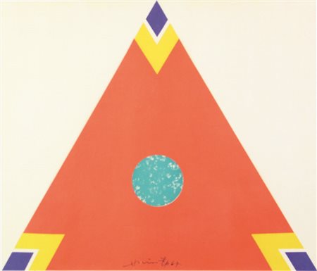 Hsiao Chin, Senza titolo, 1967, grafica su carta, cm. 47x56, firmata e datata...