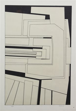 Gualtiero Nativi, Senza titolo, 1971, litografia su carta, cm. 70x50, es....