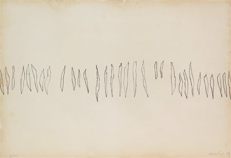 Ettore Sordini, Senza titolo, 1959, litografia su carta, cm. 35x50, es. 2/20,...