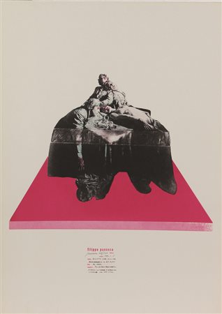 Filippo Panseca, Senza titolo, 1972, serigrafia su carta, cm. 70x50, es....
