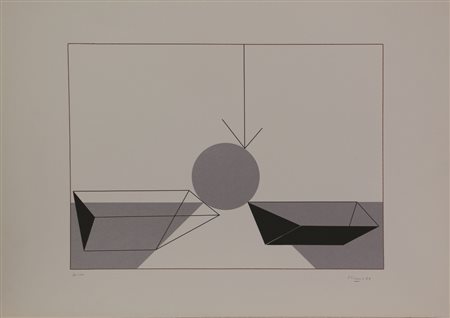 Iginio Balderi, Senza titolo, 1972, serigrafia su carta, cm. 50x70, es....