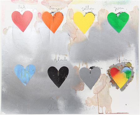 Jim Dine, Senza titolo, 1970, litografia su carta, cm. 65,5x78, firmata e...