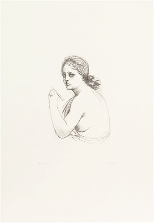 Francesco Messina, Senza titolo, incisione su carta, cm. 70x50 (lastra cm....