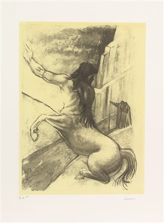 Francesco Messina, Senza titolo, incisione su carta, cm. 70x50 (lastra cm....