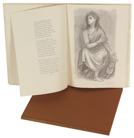 Achille Funi, Dei Sepolcri, 1966, libro d'artista contenente due litografie...