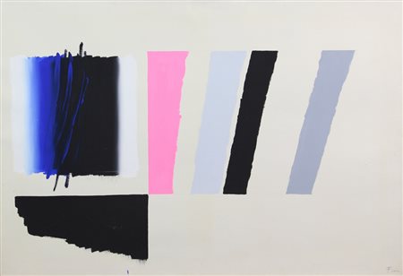 Ennio Finzi, Senza titolo, 1989/1990, acrilico su cartoncino riportato su...