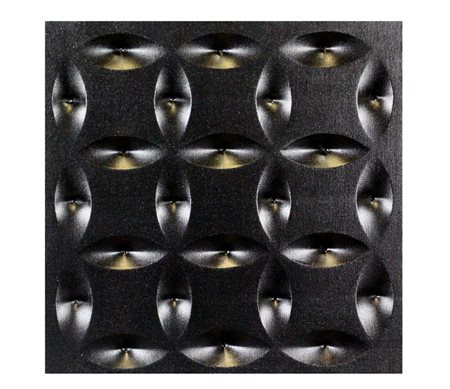 Stefano Brunello, Radiale, acrilico su tela estroflessa, cm. 40x40, firmato e...