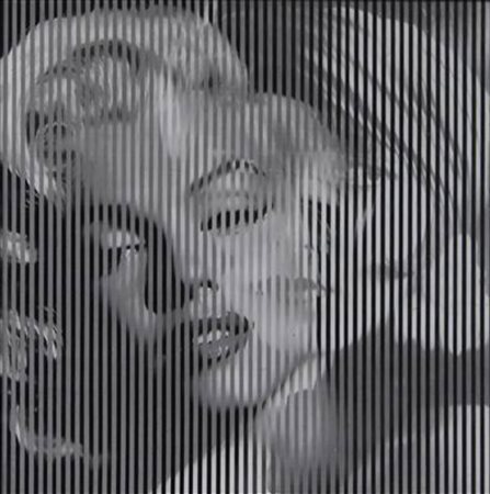 Malipiero, Marilyn, 2007, collage su tavola, cm. 23x23,3, firmato e datato al...