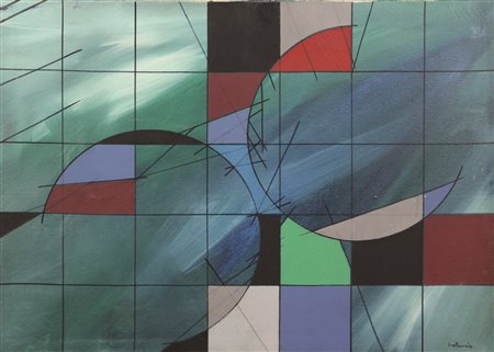 Loris Ferrari, Senza titolo, 1977, olio su tela, cm. 50x70, firmato in basso...