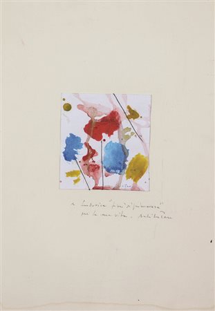 Achille Pace, Fiori di Primavera, tecnica mista su carta, cm. 11x10, firmata...