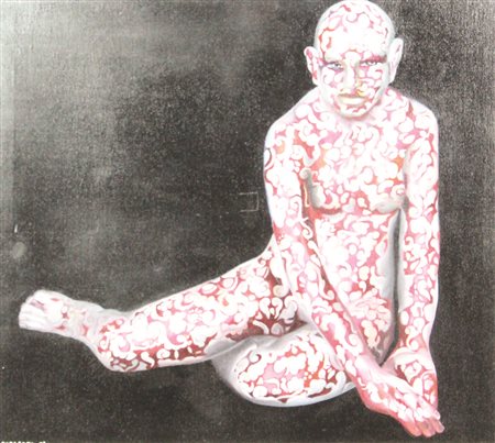 Rabarama, Es-Posta, 2008, olio su tela, cm. 54x59,5, firmato e datato in...