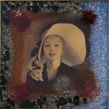 Omar Ronda Portula 1947 Marilyn Frozen 2006 Foto e plastica 50x50 Certificato...