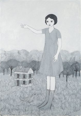 Marco Demis Milano 1982 La casa nel Lario 2012 oil on canvas 100x70...