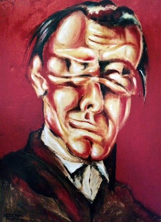 Stanislao Erice 1974 The Prof 1997 Olio su tela 80x60 Certificato di autenticità