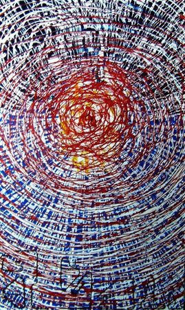 Paride Ranieri milano 1966 senza titolo 2011 mista su tela 50x30 Certificato...