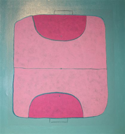 Giorgio Maggiorelli Milano 1972 Campo rosa 2014 Mista su tela 31x27...