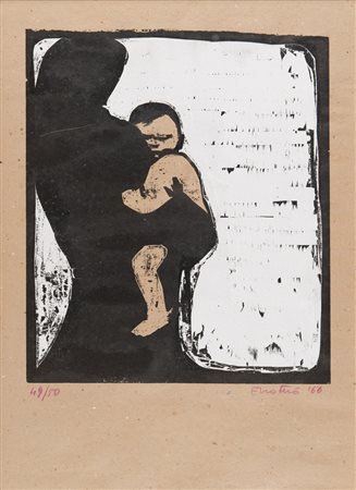 ENOTRIO (Buenos Aires 1920 - Roma 1989) Maternità, 1966 Serigrafia, ex. 49/50...