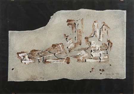 LEONCILLO LEONARDI (Spoleto 1915 - Roma 1968) Amanti antichi, 1964 Collage e...