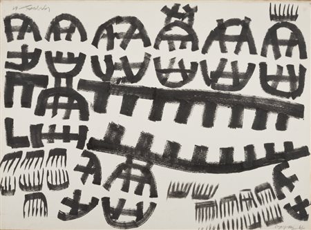 GIUSEPPE CAPOGROSSI (Roma 1900 - 1972) Senza titolo, 1961 Pennarello nero su...