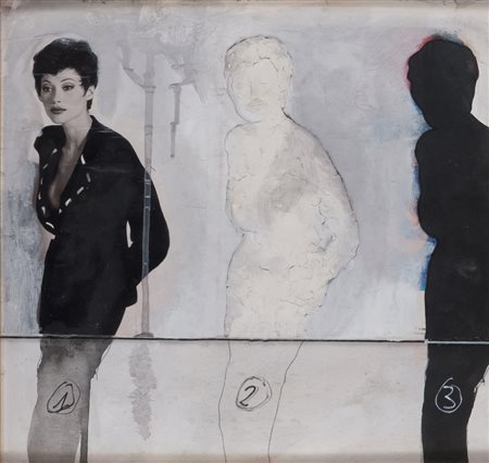 EMILIO LEOFREDDI (Roma 1958) Gucci, 1994 Tecnica mista su carta applicata su...