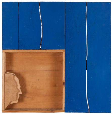 MARIO CEROLI (Castelfrentano 1938) Ritratto dell'autore con figura femminile,...