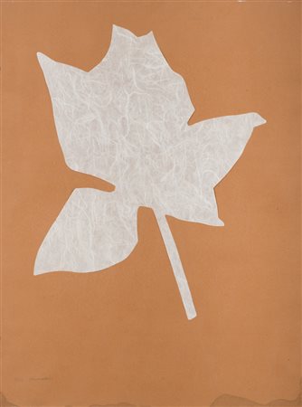 JANNIS KOUNELLIS (Pireo 1936) Rosa Cartoncino sagomato e carta Japon nacrè,...