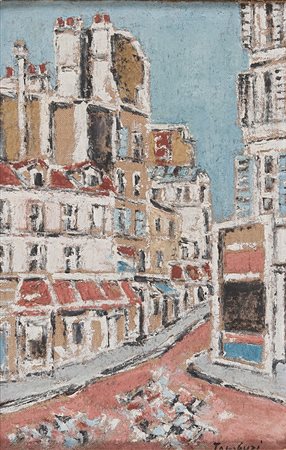 ORFEO TAMBURI (Jesi 1906 - Parigi 1994) Parigi Olio su tela, cm. 30 x 20...