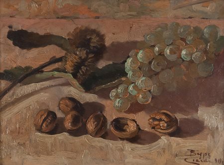 BEPPE CIARDI (Venezia 1875 - Treviso 1932) Natura morta con frutta, 1919 Olio...