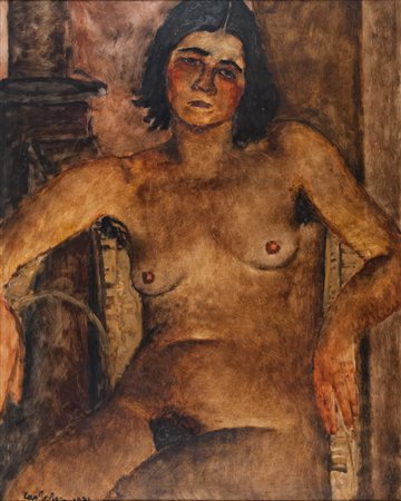 DOMENICO CANTATORE (Ruvo di Puglia 1906 - Parigi 1998) Donna bruna, 1931 Olio...