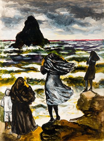 RENATO GUTTUSO (Bagheria 1912 - Roma 1987) Illustrazione per I Malavoglia,...