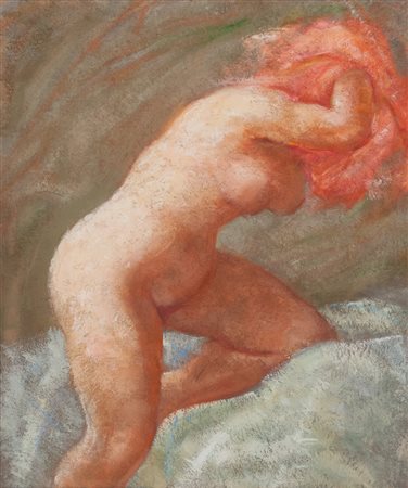 NINO BERTOLETTI (Roma 1889 - 1971) Nudo - Variazioni, 1940 Tecnica mista su...