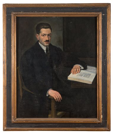 CARLO SOCRATE (Mezzanabigli 1889 - Roma 1967) Ritratto dell'Ingegner Mey,...