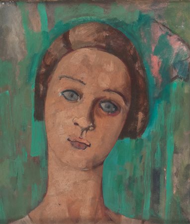 FELICE CASORATI (Novara 1883 - Torino 1963) Giovinetta, 1936 Tempera su...