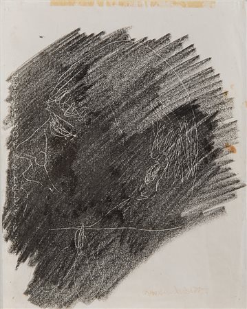 GINO DE DOMINICIS (Ancona 1947 - Roma 1998) Volto, 1965 Carboncino su carta,...