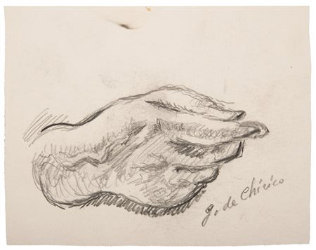 GIORGIO DE CHIRICO (Volos 1888 - Roma 1978) Studio di mano, 1960 ca. Matita...