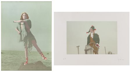 LUIGI ONTANI (Grizzana Morandi 1943) Coppia di tableau vivant, anni '70...