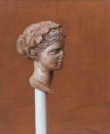 NINO LA BARBERA (Mazara del Vallo 1945) Testa classica, 1981 Tecnica mista su...