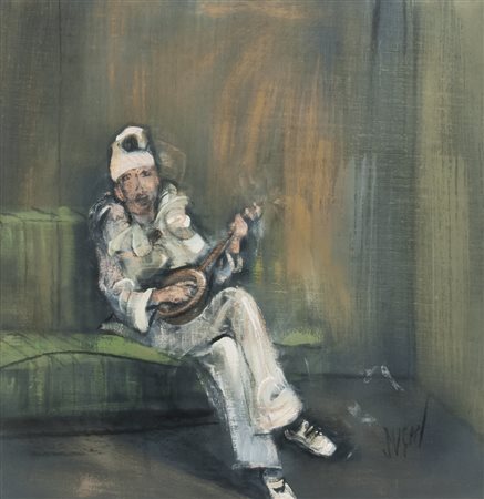ALBERTO SUGHI (Cesena 1928 - Bologna 2012) Pierrot nella stanza, 1964 Tecnica...