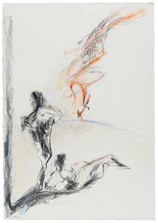 ENNIO CALABRIA (Tripoli 1937) Studio per "Un tramonto", 2008 Tecnica mista su...