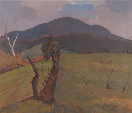 BEPPE GUZZI (Genova 1902 - Roma 1982) Paesaggio montano, 1930 Olio su tela,...