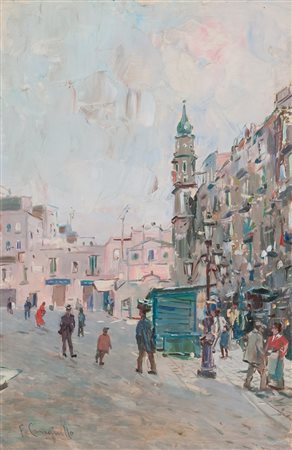 FRANCESCO CANGIULLO (Napoli 1884 - Livorno 1977) Vecchia Napoli, Piazza del...