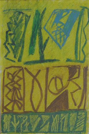 LICATA RICCARDO TORINO 1929 SENZA TITOLO, 2002 PASTELLI A CERA SU CARTA cm 30...