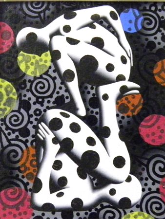 KOSTABI MARK LOS ANGELES 1960 DOT S ALL FOLKS, 2009 ACRILICO SU TELA cm 20 x...