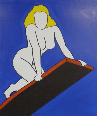 LODOLA MARCO DORNO 1955 SENZA TITOLO TECNICA MISTA E SMALTO SU TELA cm 100 x...