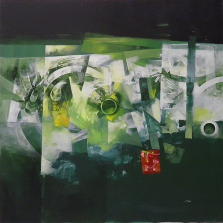 BASILE FRANCESCO NAPOLI 1953 L ANELLO MISTERIOSO, 2006 ACRILICO SU TELA cm...